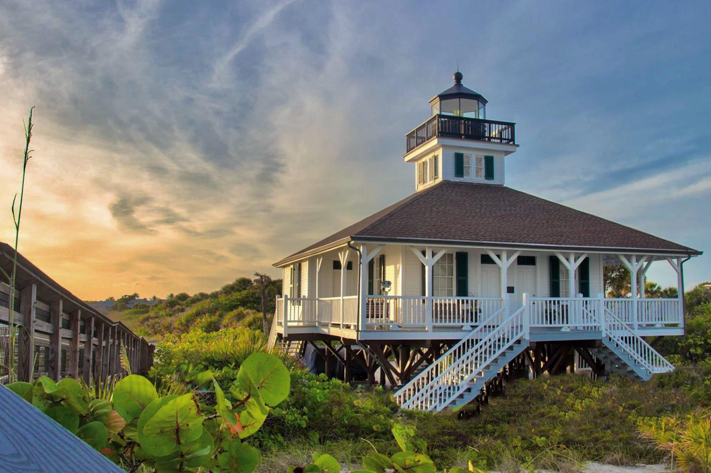 Boca Grande Lighthouse & Museum at dusk