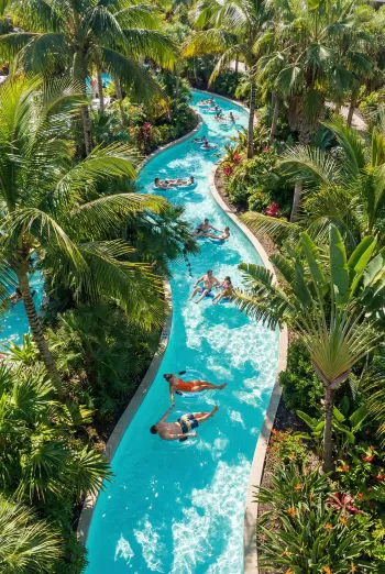 Group enjoying lazy river
